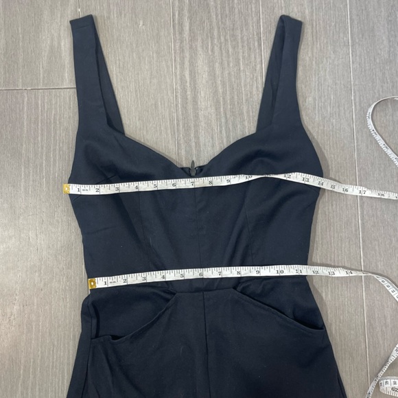 Reformation Black Twill Jumpsuit Net a Porter Exclusive Size 2 Pockets Rare - Picture 14 of 16